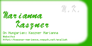 marianna kaszner business card